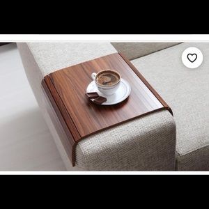 Walnut armrest tray